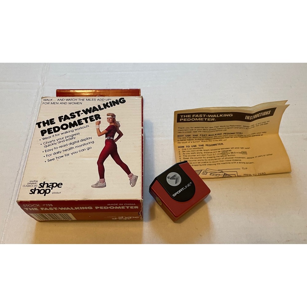 NIB 1988 80's 90's Shape Shop Pedometer Original Vintage